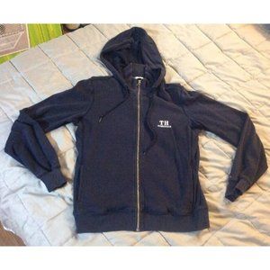Tommy Hilfiger Women's Hoodie Size Medium Navy Blue Full Zip Athletic